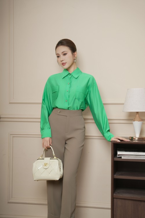 Green Organza Shirt copy
