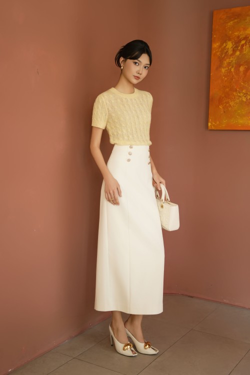 Cream Tuytsi Loose Skirt