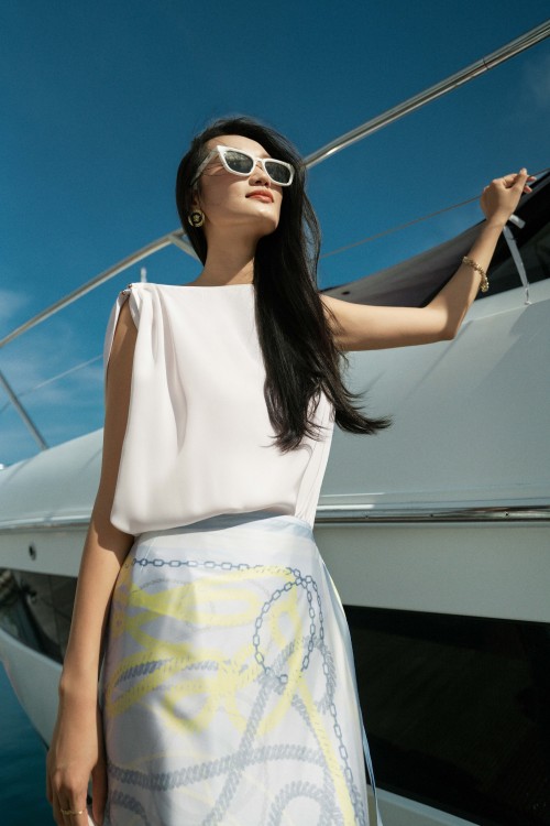 White Silk Blouse