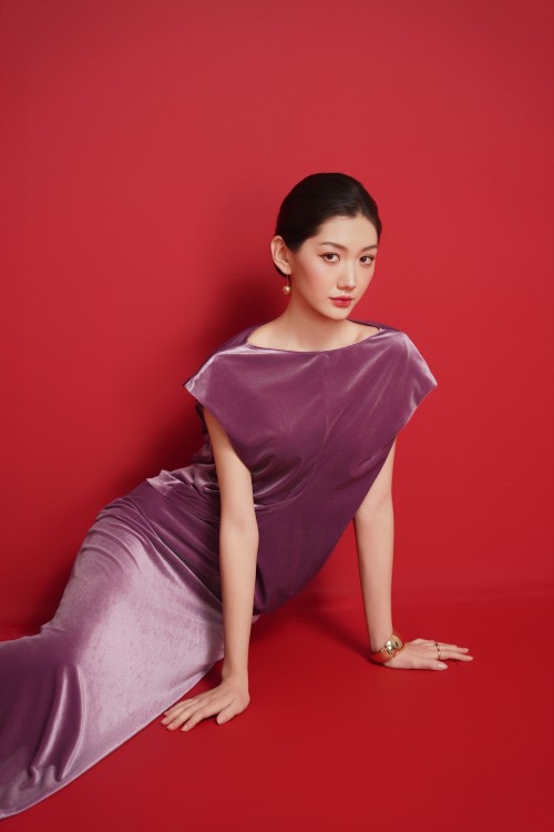 Purple Taro Velvet Blouse