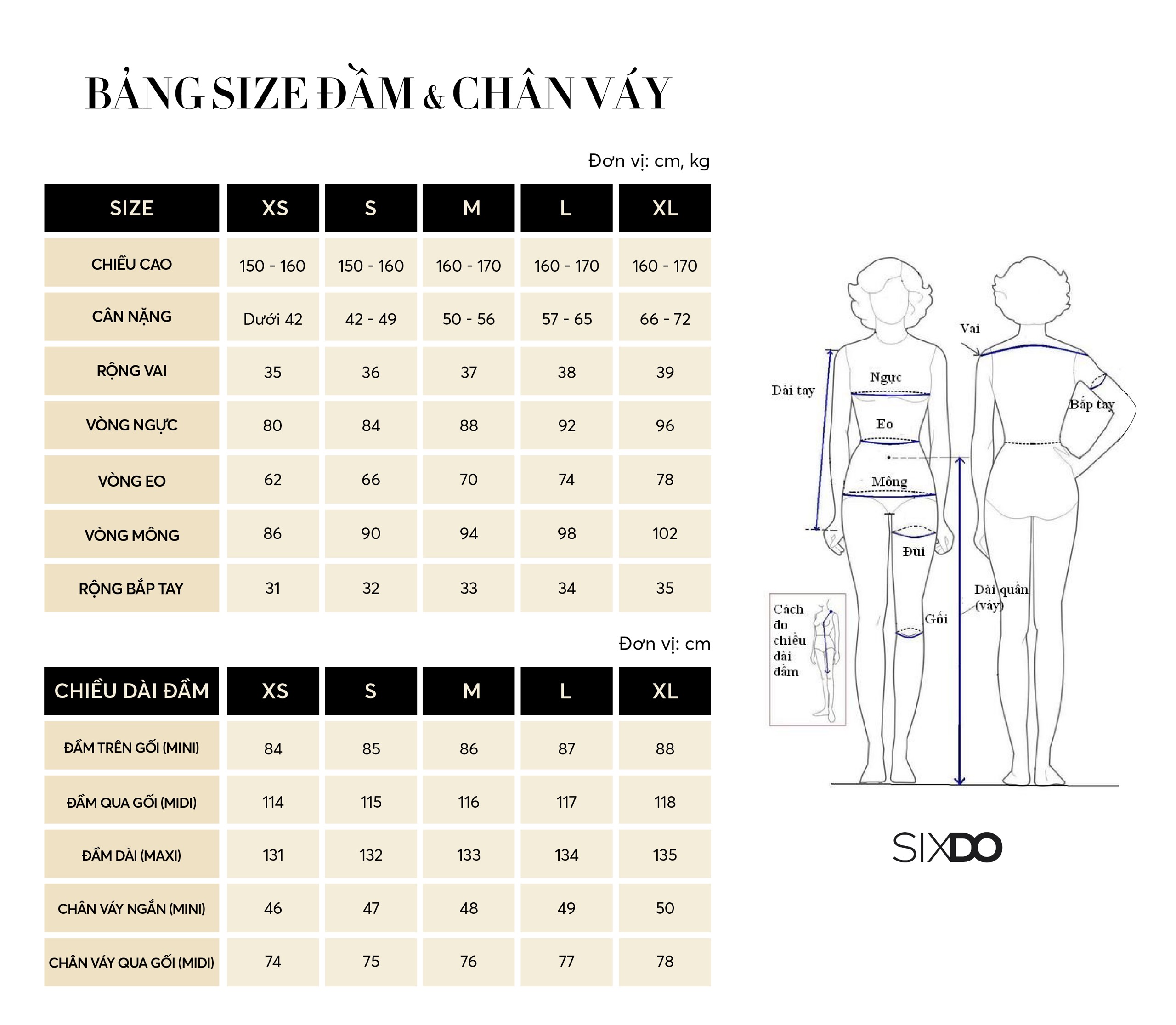 kích thước sản phẩm