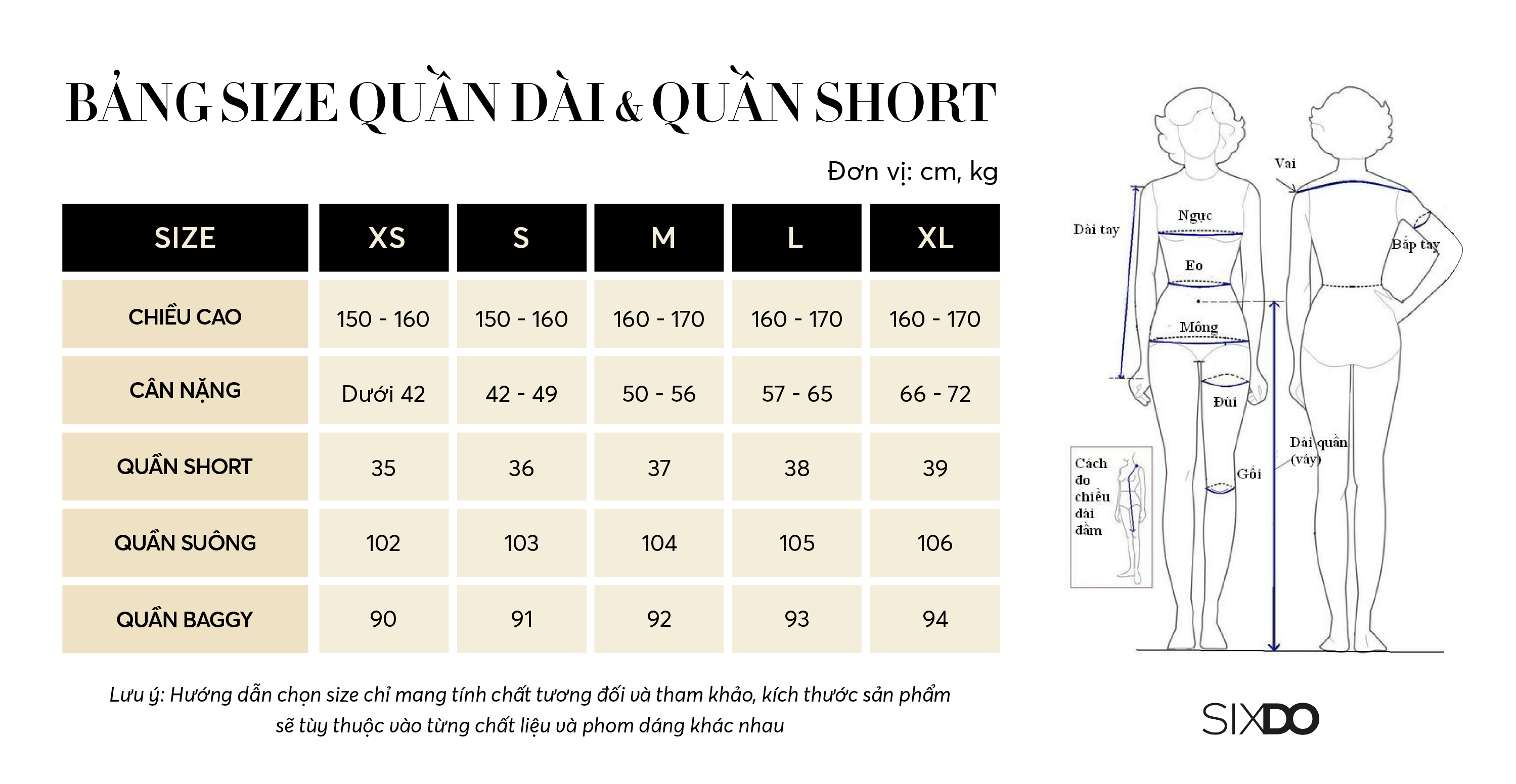 kích thước sản phẩm